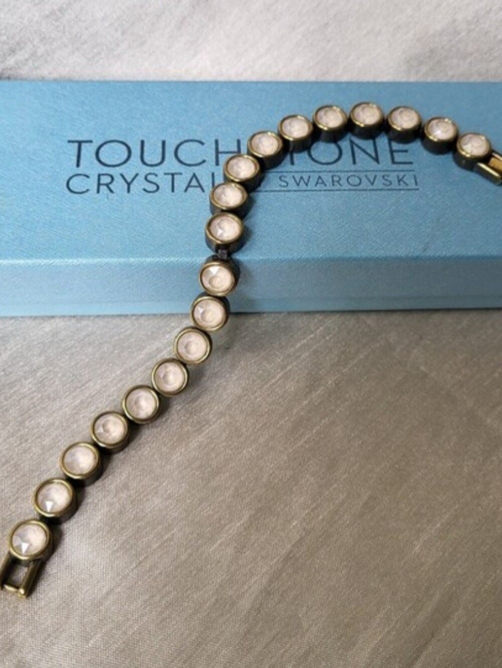 Touchstone Crystal by Swarovski Ice Bracelet Antique Ivory Cream 1046B
